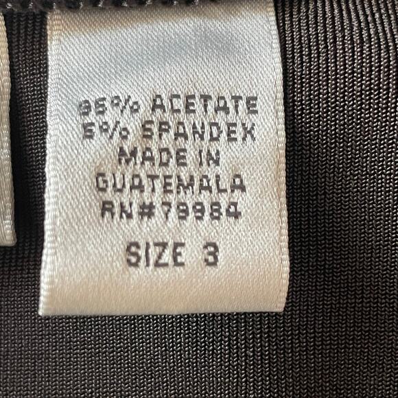 Chico's Travelers Black Slinky Knit Top Split V-neck Studded Long Sleeves XL/16 - Picture 6 of 7